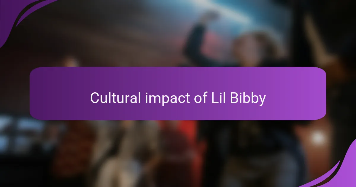 Cultural impact of Lil Bibby
