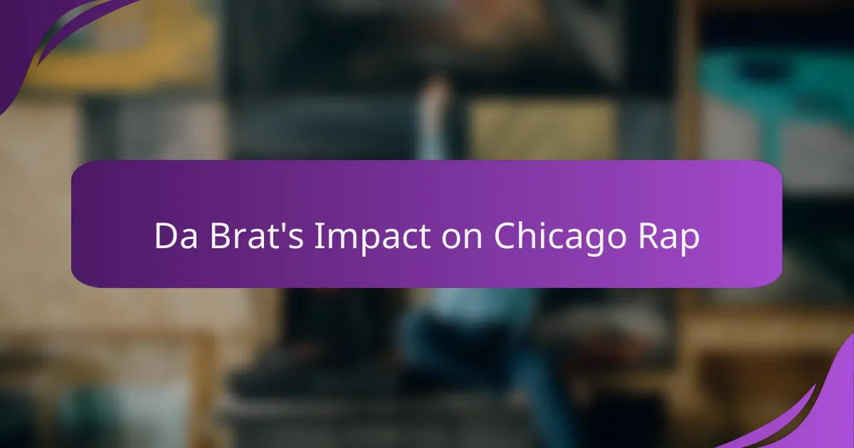 Da Brat's Impact on Chicago Rap