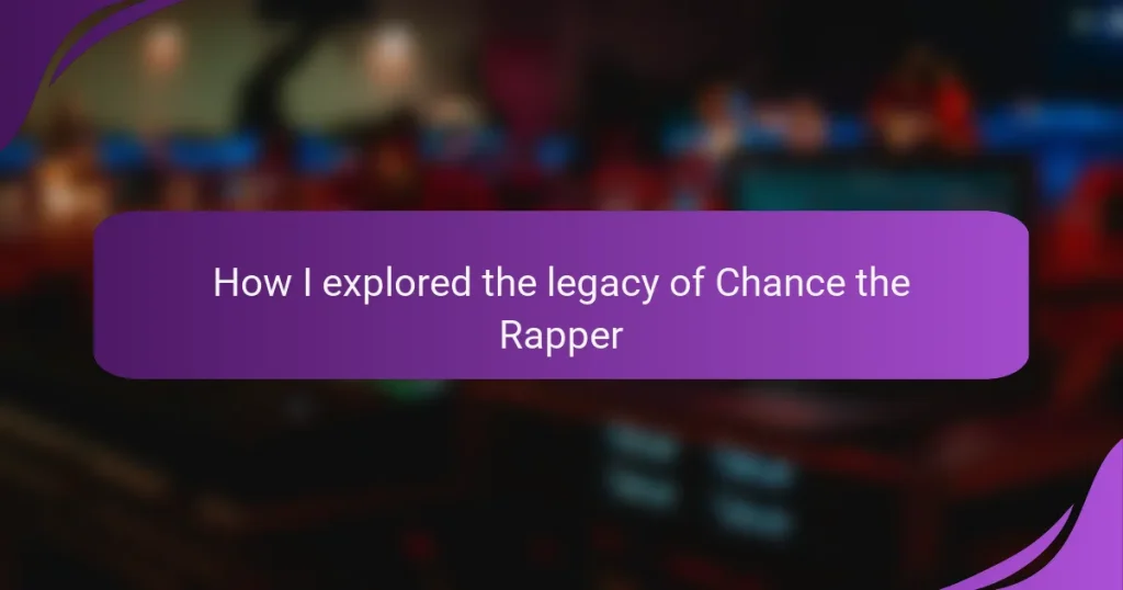 How I explored the legacy of Chance the Rapper