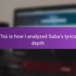 This is how I analyzed Saba’s lyrical depth