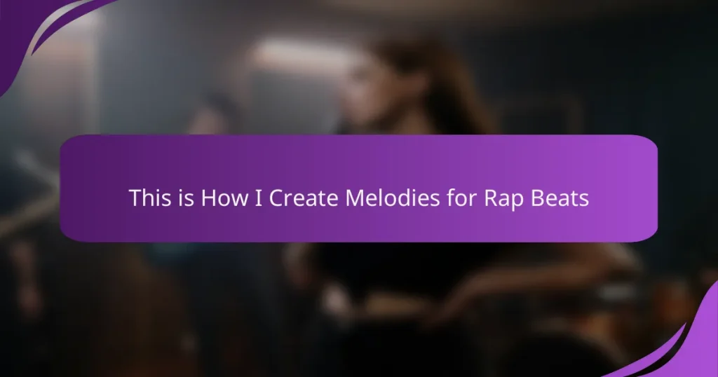 This is How I Create Melodies for Rap Beats